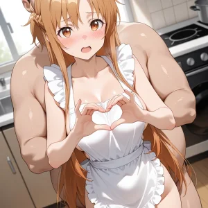 1. 結城明日奈 裸エプロン（69枚）（pictspace）